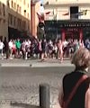 Naked England Fan Dancing And Jumping In The Water