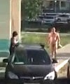 Russia Naked Man Walking