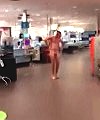 Naked Man Running In A Shopping Mall