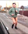 Russian Man Runs Naked