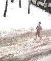 Naked Man In Russian Snow