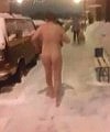 Naked Russian Fat Man In Snow