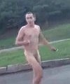 Naked Mad Russian On Road 