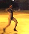 Naked Man In Skate Park