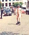 Naked Rollerblading