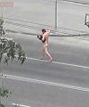 Naked Mad Russian On Road
