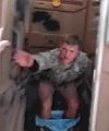 Army Lad In The Toilet