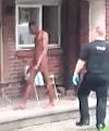 Crazy Naked Man Gets Tazed By Cop In Brooklyn