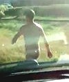Naked Man Filmed From Car