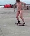Skateboarding Naked