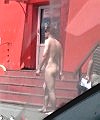 Naked Man Waking In The Street