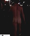 Naked Man Walking At Night
