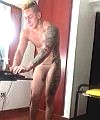 Tattooed Lad Does A Dick Dance