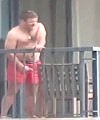 Naked Man On The Balcony 