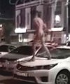 Naked Lad On A Car