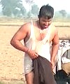 Indian Man Naked In Field